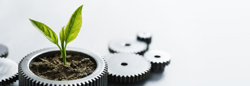 Gears and greenery